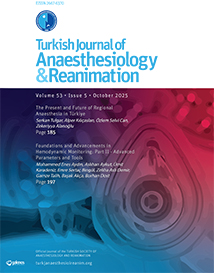 Turkish Journal of Anaesthesiology and Reanimation